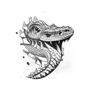 reptile tattoo design idea