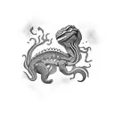 reptile tattoo design idea