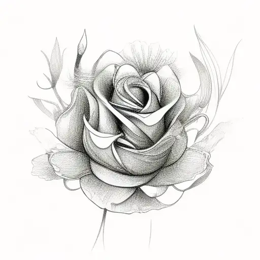 western leather tooling flower design  tattoo design idea
