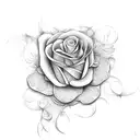 western leather flower design  tattoo design idea