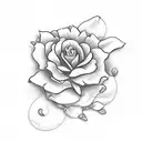 western leather flower design  tattoo design idea