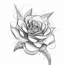 western leather flower design  tattoo design idea
