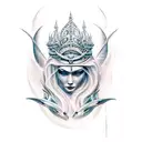 Water goddess with sharks around her  tattoo design idea