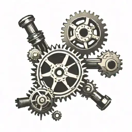 Incorporate a mechanical gear into the design to symbolize engineering, with the quote 'Comparison is the thief of joy' integrated in a unique font tattoo design idea