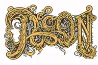 typography spelling 'Drishaan' tattoo design idea