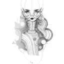 sewing mannequin tattoo design idea