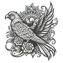 Never give up on your dreams, always rise as a phoenix tattoo design idea