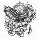 Never give up on your dreams, always rise as a phoenix tattoo design idea