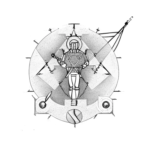 Sagittarius, electric engineering, electronic music, angel gabriel tattoo design idea