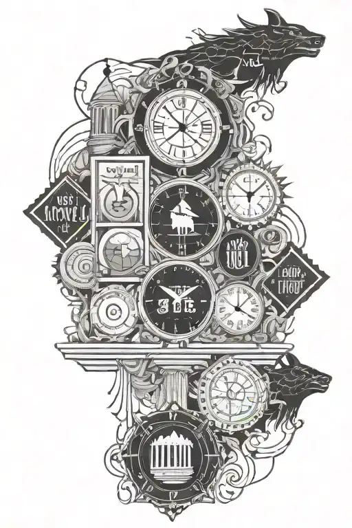 Wall Street stock market tattoo design idea