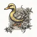 duckling tattoo design idea