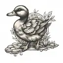 duckling tattoo design idea