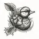 duckling tattoo design idea