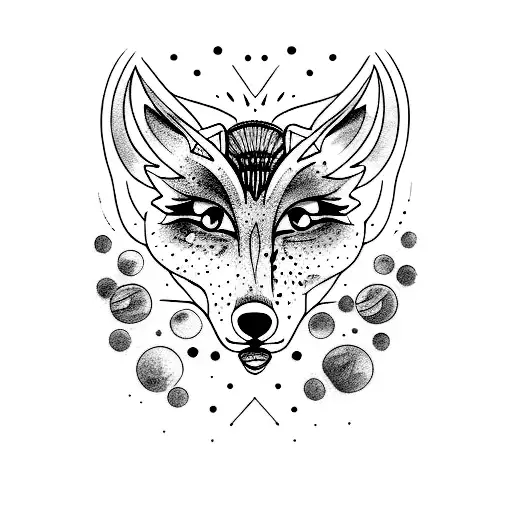 sonne mond tattoo design idea