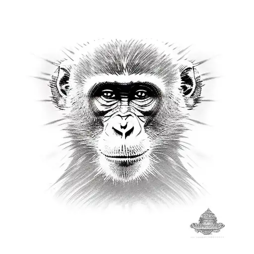 monkey cooking waffles  tattoo design idea