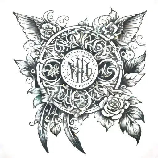 diana torres and then under the name a date in roman numerals that says nov 4 1974-may 16 2016 tattoo design idea