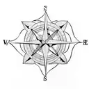 Compass and arrow tattoo design idea
