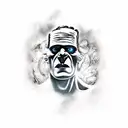 Frankenstein tattoo design idea