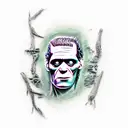 Frankenstein tattoo design idea