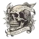 If I am killed for simply living, let death be kinder than man text tattoo design idea