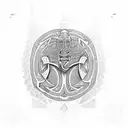 Maori manaia symbol and a jack playing piece tattoo design idea