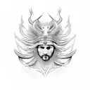 create an image from the Bible verse Psalm chapter 23 tattoo design idea