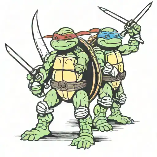 TMNT standing tattoo design idea