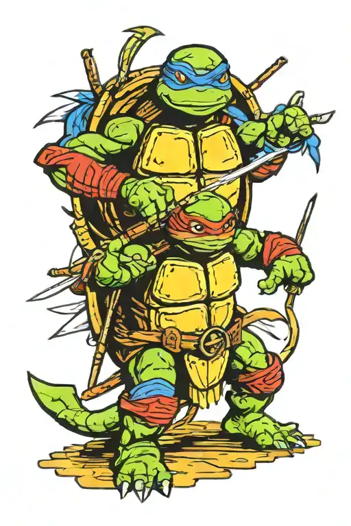 TMNT standing tattoo design idea