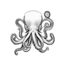 An octopus wrapped around a palm tree in the Virgin Islands tattoo design idea