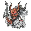 EMOGI DEVIL AND SPAGUETII tattoo design idea