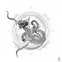 dragon scorpion  tattoo design idea