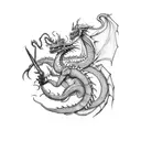 dragon scorpion  tattoo design idea