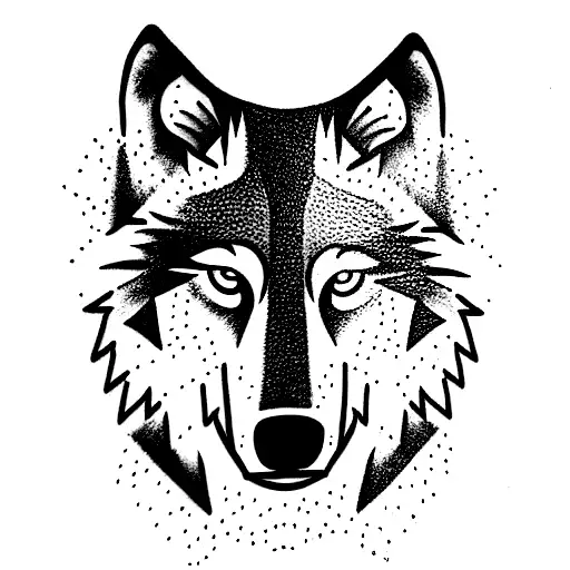 wolf  tattoo design idea