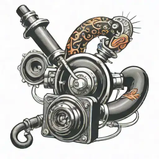 stethoscope with camera  tattoo design idea