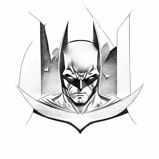 batman dark night logo tattoo design idea
