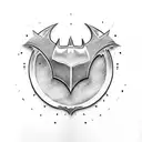 batman dark night logo tattoo design idea
