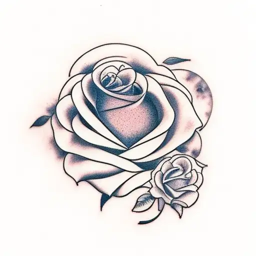 Pasadena rose with cursive signatur in teh middle. July 26th 1995 dat underneath. Fingerprints bearby tattoo design idea
