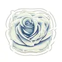 Pasadena rose with cursive signatur in teh middle. July 26th 1995 dat underneath. Fingerprints bearby tattoo design idea