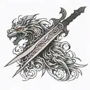 berserk dragonslayer sword minimal tattoo design tattoo design idea