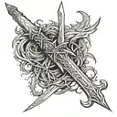 berserk dragonslayer sword minimal tattoo design tattoo design idea