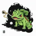 bulbasaur Smokeing Joint tattoo design idea