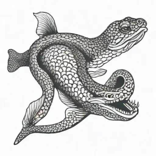 moray eel tattoo design idea