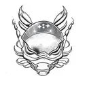 crab wearing a mask with a Maryland flag pattern  tattoo design idea