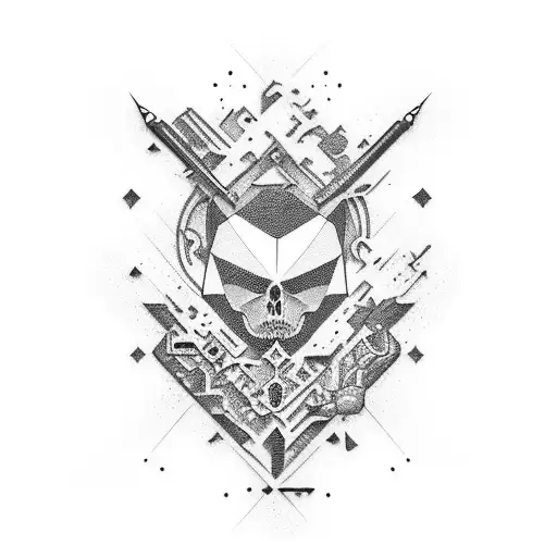 carbon diamante presión  tattoo design idea