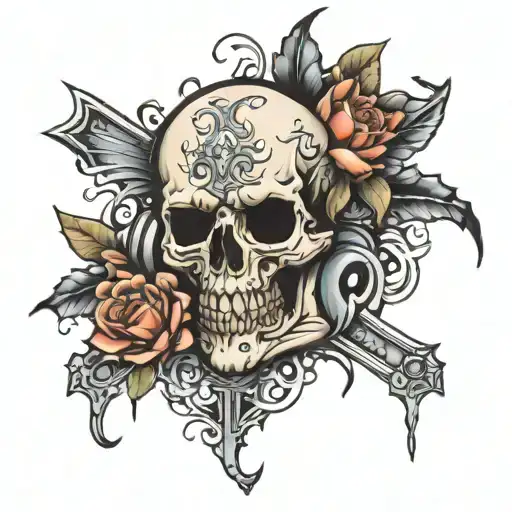 suicidal thoughts tattoo design idea