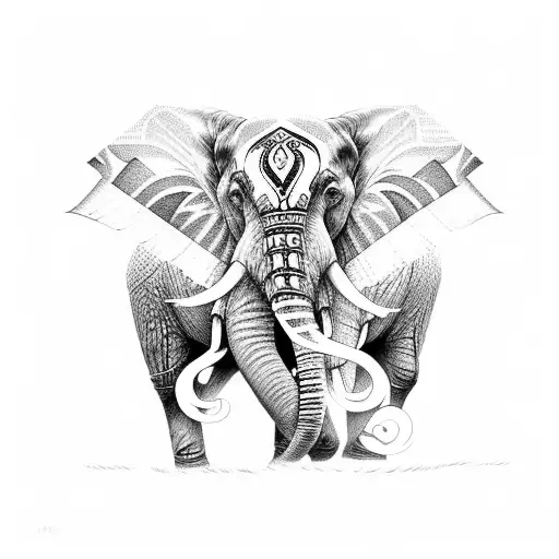 mandala elephant tattoo design idea