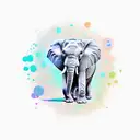 Elephant tattoo design idea