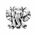 Elephant tattoo design idea