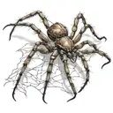 brown recluse spider crawling tattoo design idea