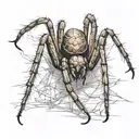 brown recluse spider crawling tattoo design idea